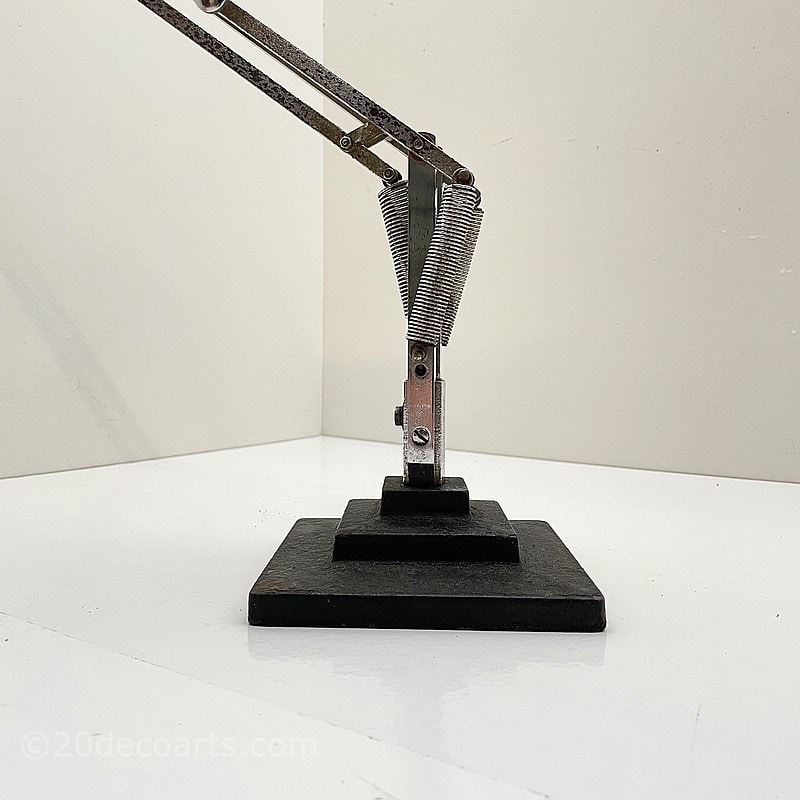 George Carwardine Designed Anglepoise Lamp c1935, an original and rare 3 step base 1227 model 