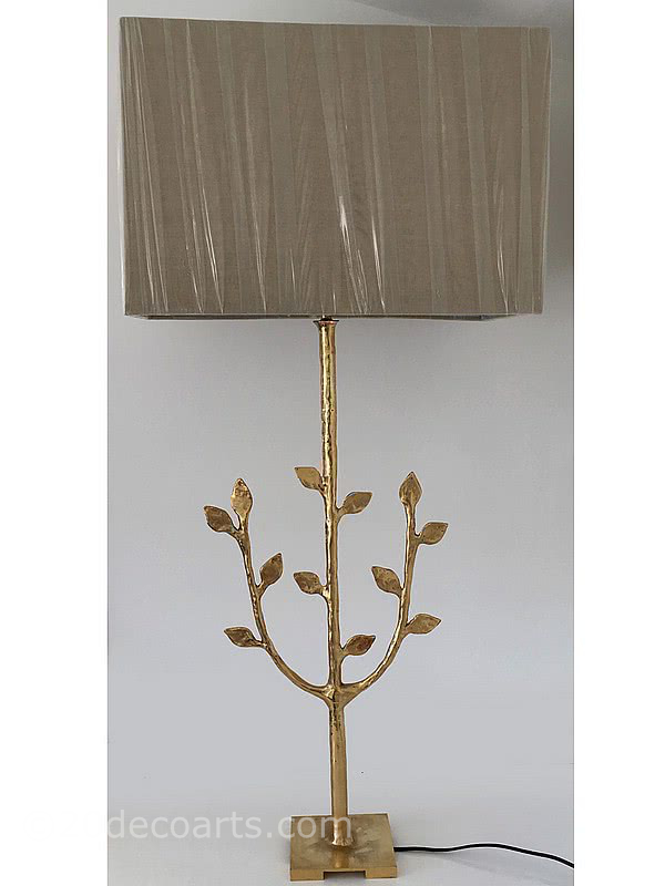  20th Century Decorative Arts |A large gilt bronze "Tree of Life" lamp by Les Heritiers presumably for Fondica c2004.