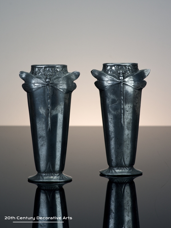 Christofle, a pair of Libelulle vases, France, designed 1899