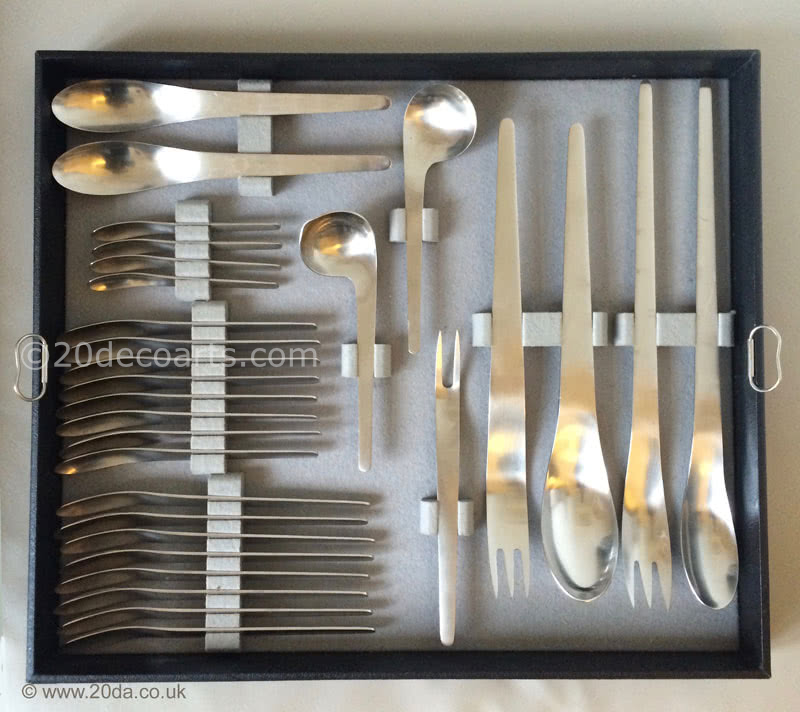  20th Century Decorative Arts |Arne Jacobsen for Anton Michelsen, a rare, original and complete canteen of AJ 660 cutlery c1957.
