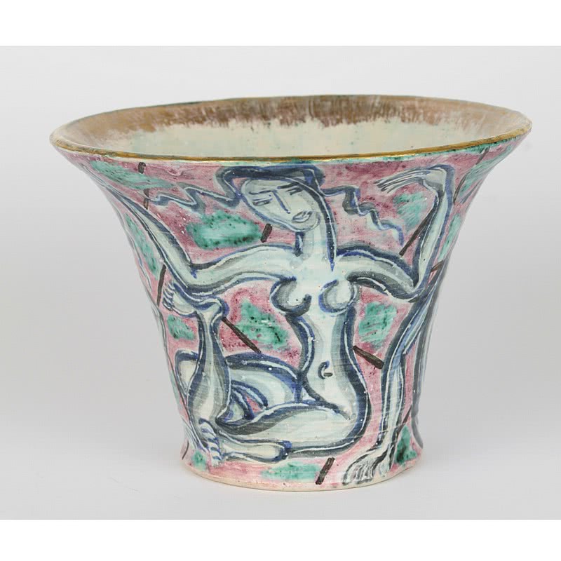  Edouard Cazaux - An Art Deco hand turned pottery vase, France circa 1930 | 
