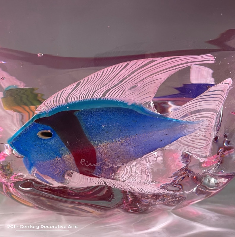  Pino Signoretto (1944 - 2017) Impressive Murano Glass Aquarium Bowl c1998   