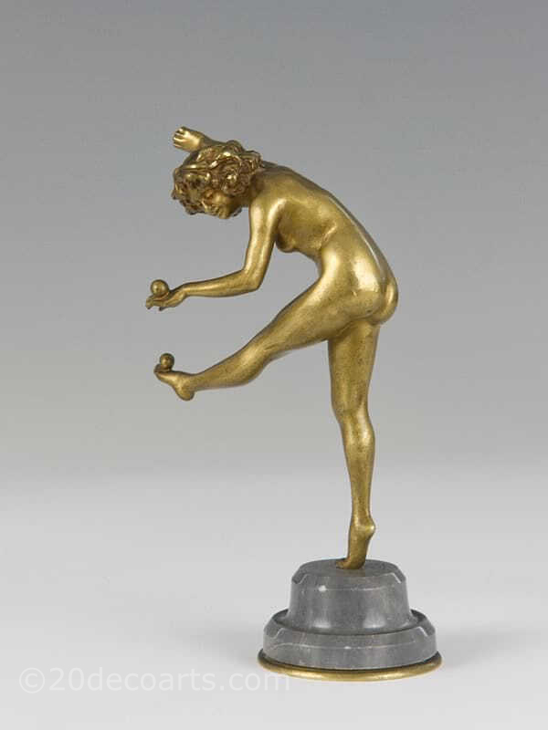Claire Colinet - An Art Deco bronze figure, France circa 1920s titled Juggler
