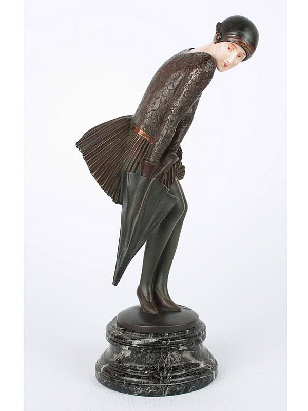  20th Century Decorative Arts |Claire Colinet - Art Deco Bronze and Ivory Figure