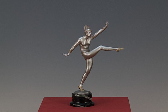 ☑️ morante genuine art deco bronze figurine