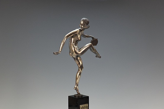☑️ 20th Century Decorative Arts | pierre laurel antique art deco bronze figurine dancer 