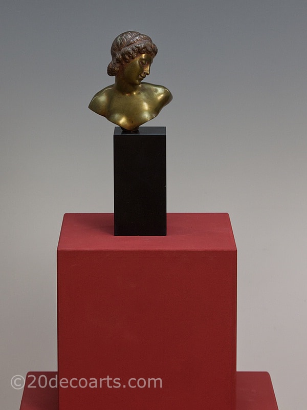   Alexandre Ouline Art Deco Bronze Bust 