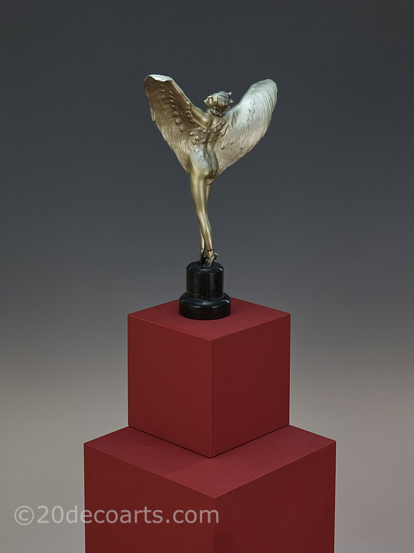 prof. otto poertzel art deco bronze sculpture dancer 1930